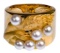 18k Yellow Gold and Pearl Ring