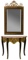 Boulle Style Console Table and Mirror