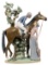 Lladro #5036 'Jockey with Lass' Figurine