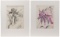 Caroline Lee (American, 1932-2014) Ink on Paper Drawings