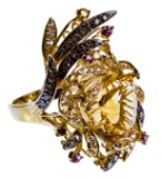 LeVian 14k Yellow Gold and Semi-Precious Gemstone Ring