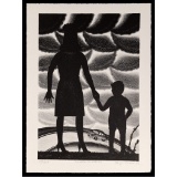 Roger Brown (American, 1941-1997) 'Mother and Child' Lithograph