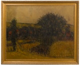 Alain Mathiot (French, b.1938) 'Paysage Franc-Comtois' Oil on Canvas