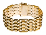 18k Yellow Gold Textured Bracelet