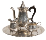 Sterling Silver Tea Service with Tray