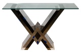 Contemporary Acrylic and Glass Side Table