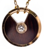 Cartier 18k Rose Gold and Diamond 'Amulette de Cartier' Pendant and Necklace