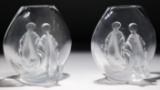 Lalique Crystal 'Garance' Vases