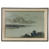 David Lee (Chinese, b.1944) Oil on Silk