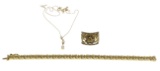14k Yellow Gold and Diamond Jewelry