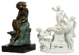 Bronze and Porcelain Statues