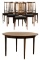 MCM Torojorn Afdal for Bruksbo 'Darby' Rosewood Dining Table and Chair Set