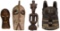 African Songye Carved Figure and Wood Mask Assortment