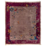 Chinese Art Deco Style Room Size Wool Rug
