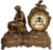 Figural Copper Alloy Mantel Clock