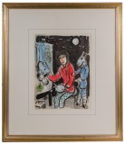 Marc Chagall (Russian / French 1887-1985) 'Painter in the Workshop (The Lovers)' Lithograph