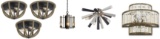 Feiss Wood and Metal Ceiling Light Assortment