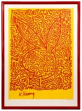 Keith Haring (American, 1958-1990) 'Playboy Bunny No. 2' Serigraph