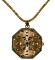 14k Yellow Gold and Emerald Locket on Necklace