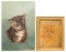 L. DuBois Cat Oil on Canvas Painting
