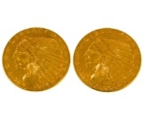 1908 and 1913 $2 1/2 Gold Indian