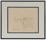 Marc Davis (American, 1913-2000) Disney 'King Hubert' Pencil on Paper Cel