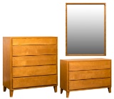 Leslie Diamond for Conant Ball 'American Modern' Dressers and Mirror