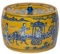 Chinese Yellow Ground Porcelain Covered Jar
