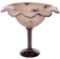 Marvered Art Glass Footed Compote