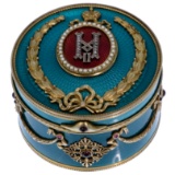 Russian Gilt Silver and Guilloche Enamel Box