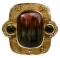 18k Yellow Gold and Gemstone Ring
