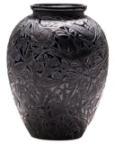 R. Lalique 'Martin Pecheurs' Glass Vase