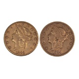 1894-S & 1900-S $20 Gold VF