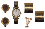 14k Gold Jewelry and Wristwatch Case Assortment