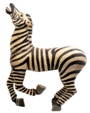 Zebra Carved Wood Carousel Mount