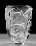 Lalique Crystal 'Martinets' Vase