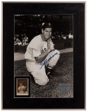 Boston Red Sox Ted Williams Trading Card and Signed Photograph Display