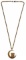 14k Yellow Gold Crescent Moon Pendant on Twisted Rope Necklace