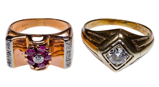 14k Gold and Gemstone Rings