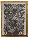 Margaret Taylor-Burroughs (American, 1915-2010) 'Madonna and Child' Linocut