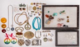 Gold, Silver and Costume Jewelry and Gemstone Assortment