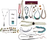 Sterling Silver, European Silver (800), Designer and Costume Jewelry Assortment