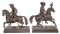 French Equestrian Bronze Bookend Sculptures