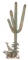 Martin Borja (Ecuadorian, 20th Century) Bronze Saguaro Cactus Sculpture