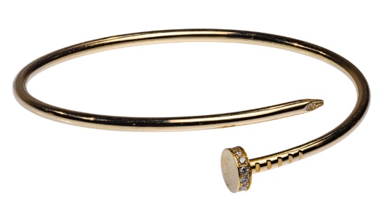 Cartier 18k Yellow Gold and Diamond 'Juste un Clou' Bracelet