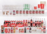 Coca-Cola Themed Bottle and Glassware Assortment
