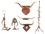 Horn Lamp and Wall Hanging Assortment