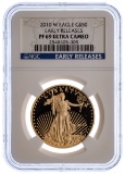 2010-W $50 Eagle Fine Gold PF-69 Ultra Cameo NGC