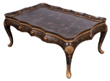 Chinoiserie Black Lacquer Cocktail Table