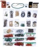 Rhinestone, Turquoise, Pearl, Coral and Gemstone Jewelry Assortment
